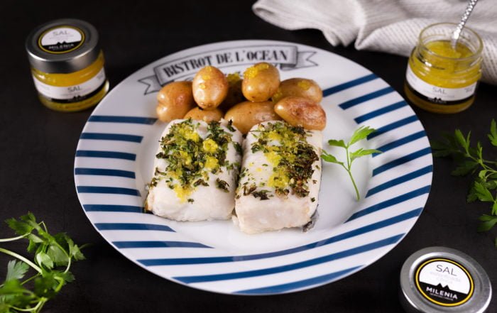 merluza horno sal esferificada citrica milenia