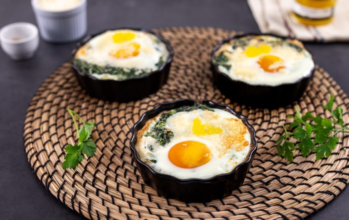 espinacas a la crema con huevo milenia